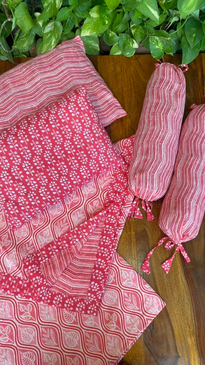 Pink Paradise Cot Bedding Set