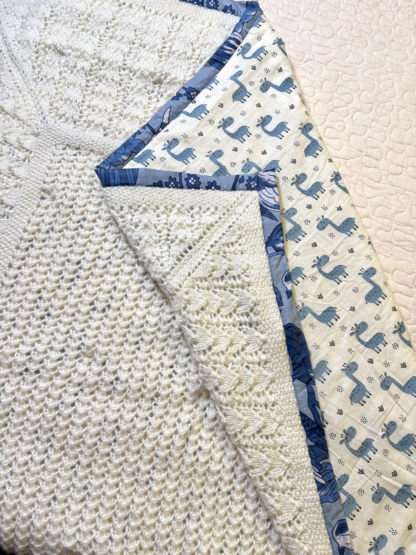 Giraffe Knitted Blanket