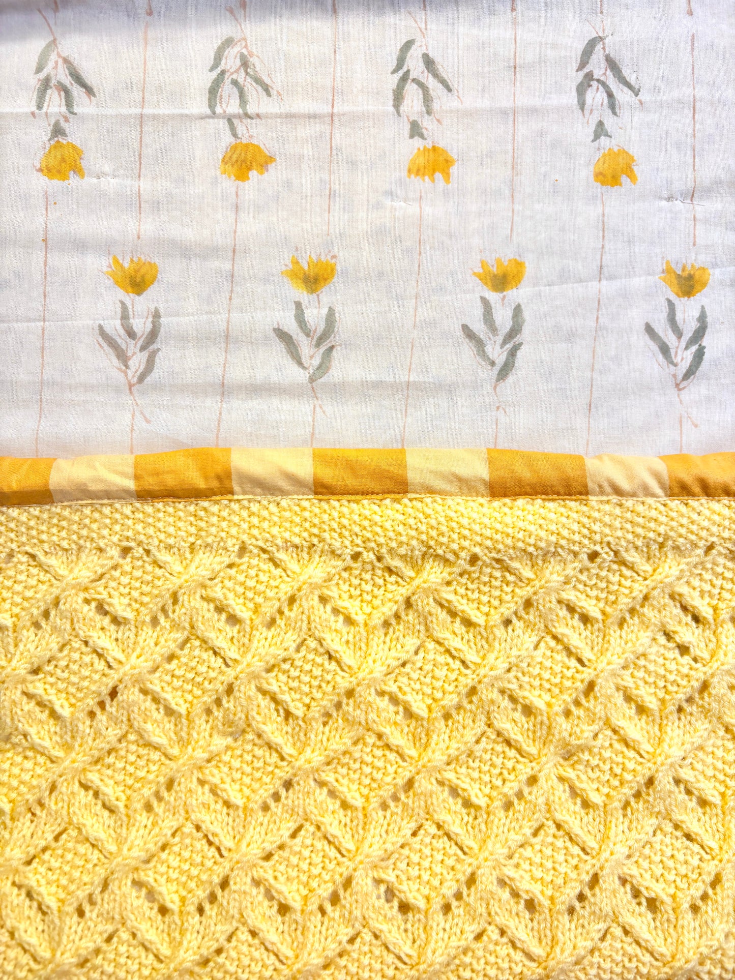 Grass Meadow Knitted Blanket