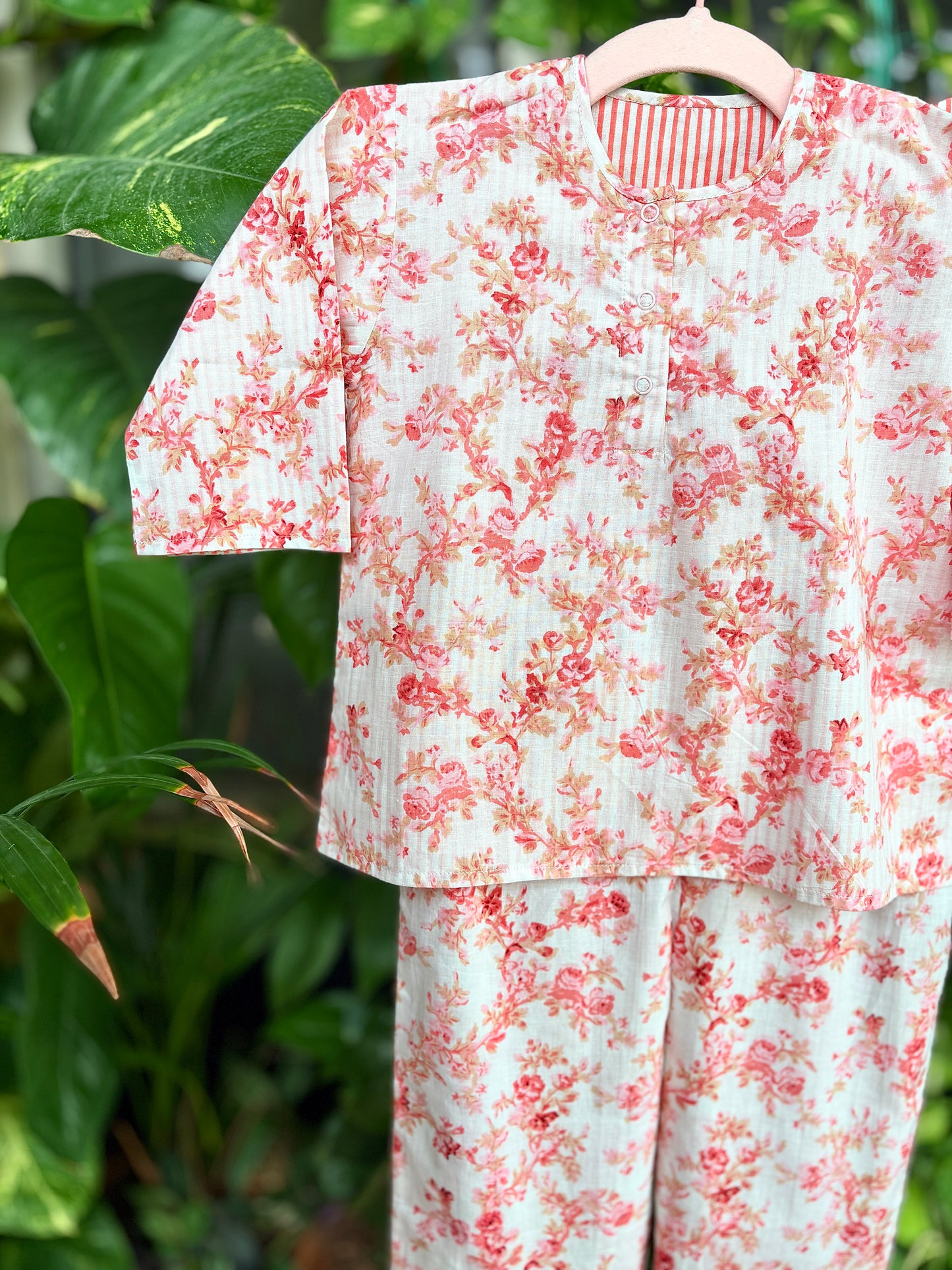 Peach Blossoms Reversible Coords