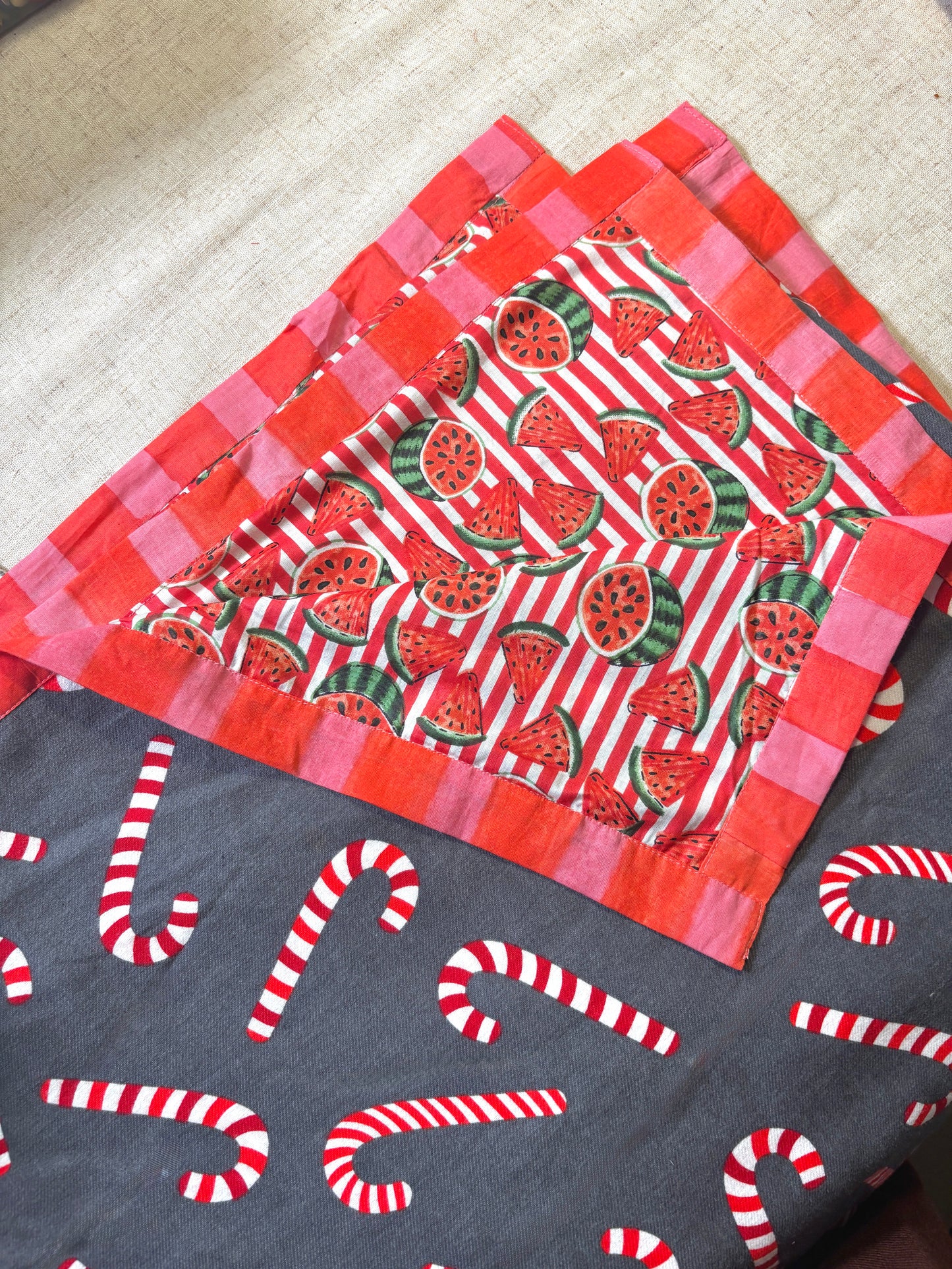Candied Watermelon Full Size Flannel Blanket