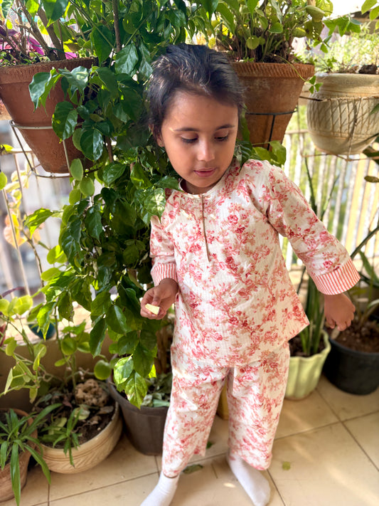 Peach Blossoms Reversible Coords