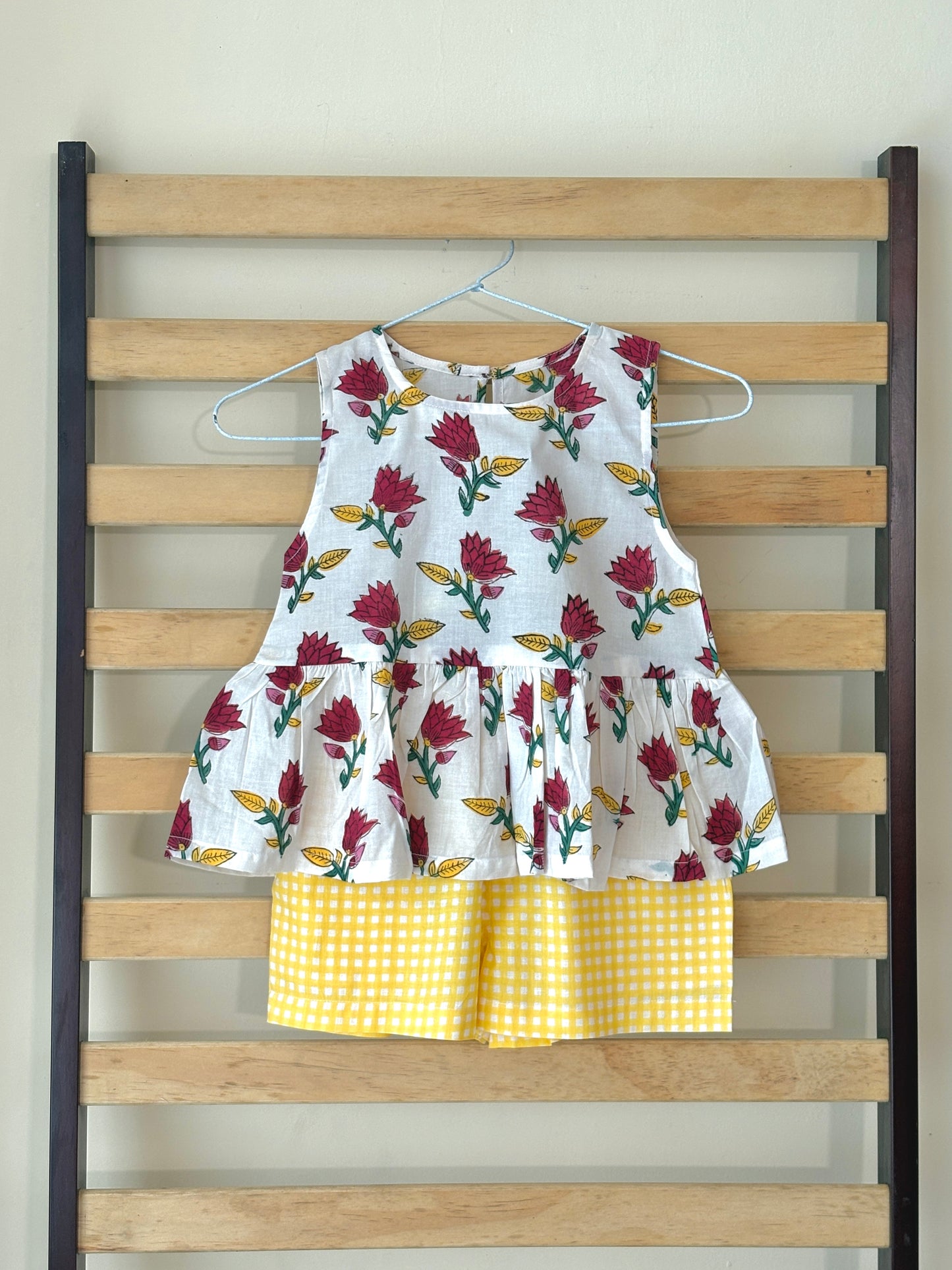 Sun Rose Peplum & Shorts Set