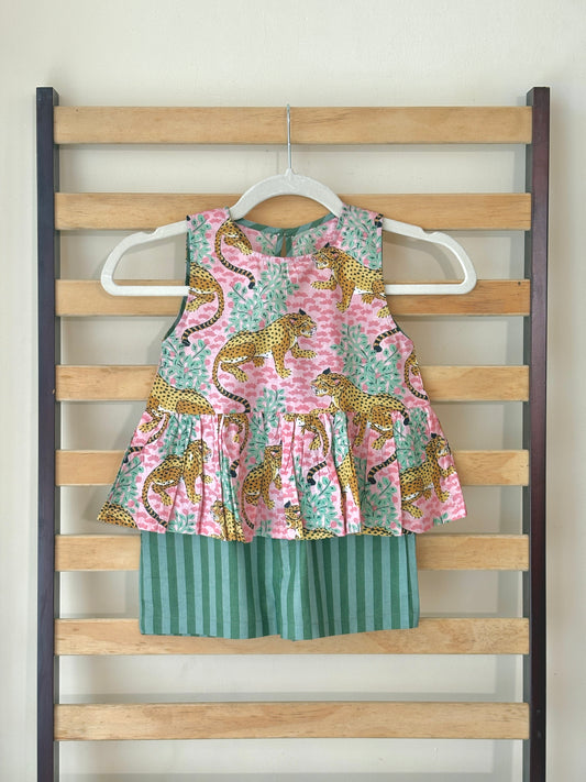 Pug Marks Peplum & Shorts Set