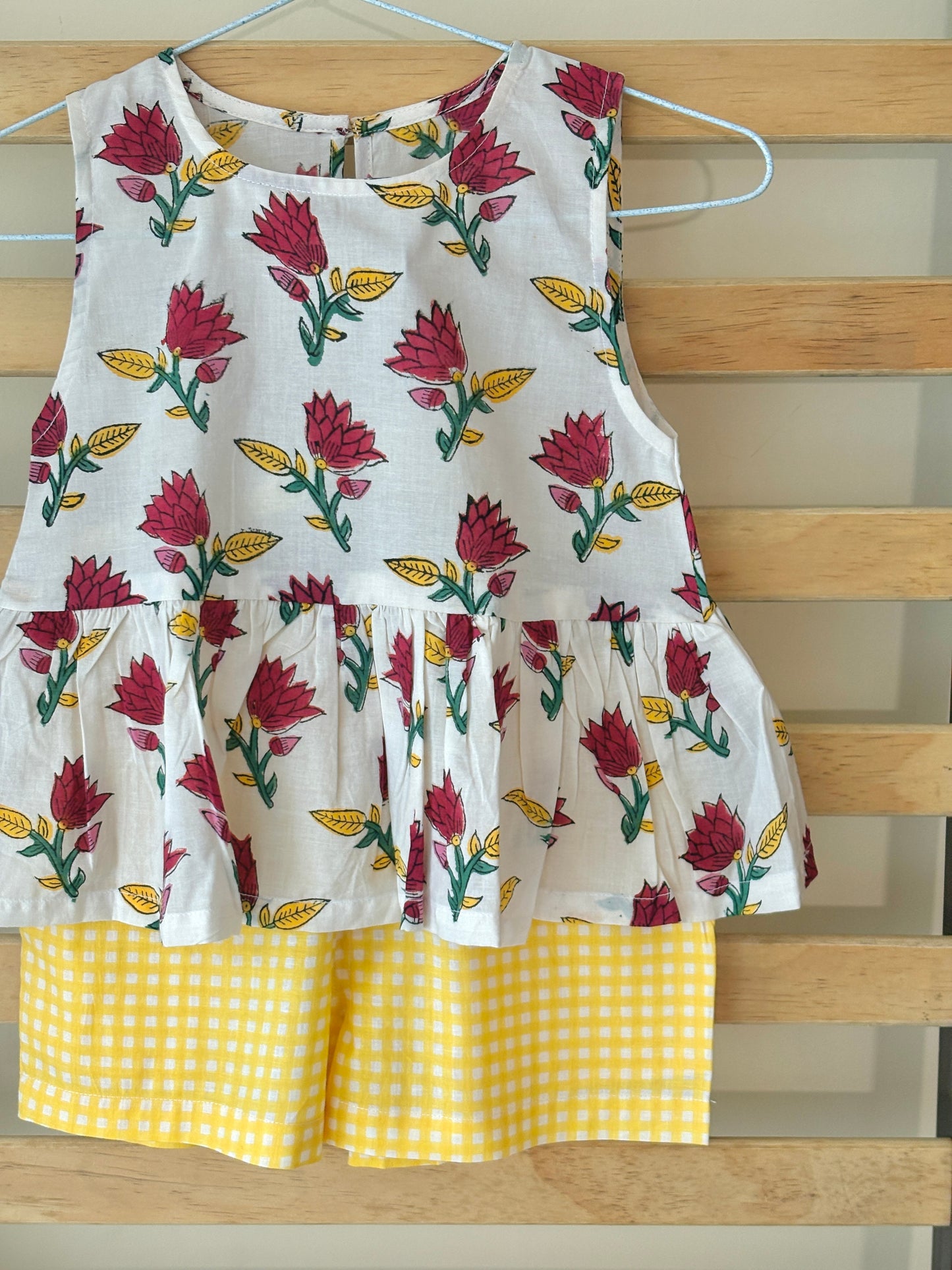 Sun Rose Peplum & Shorts Set