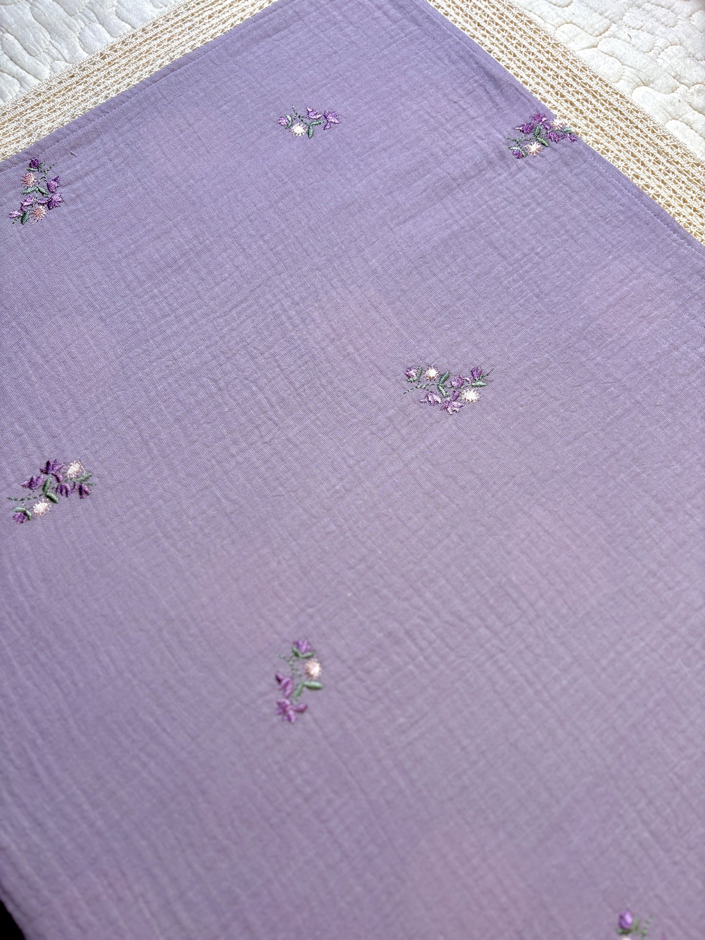 Lilac Mint Embroidered Dohar