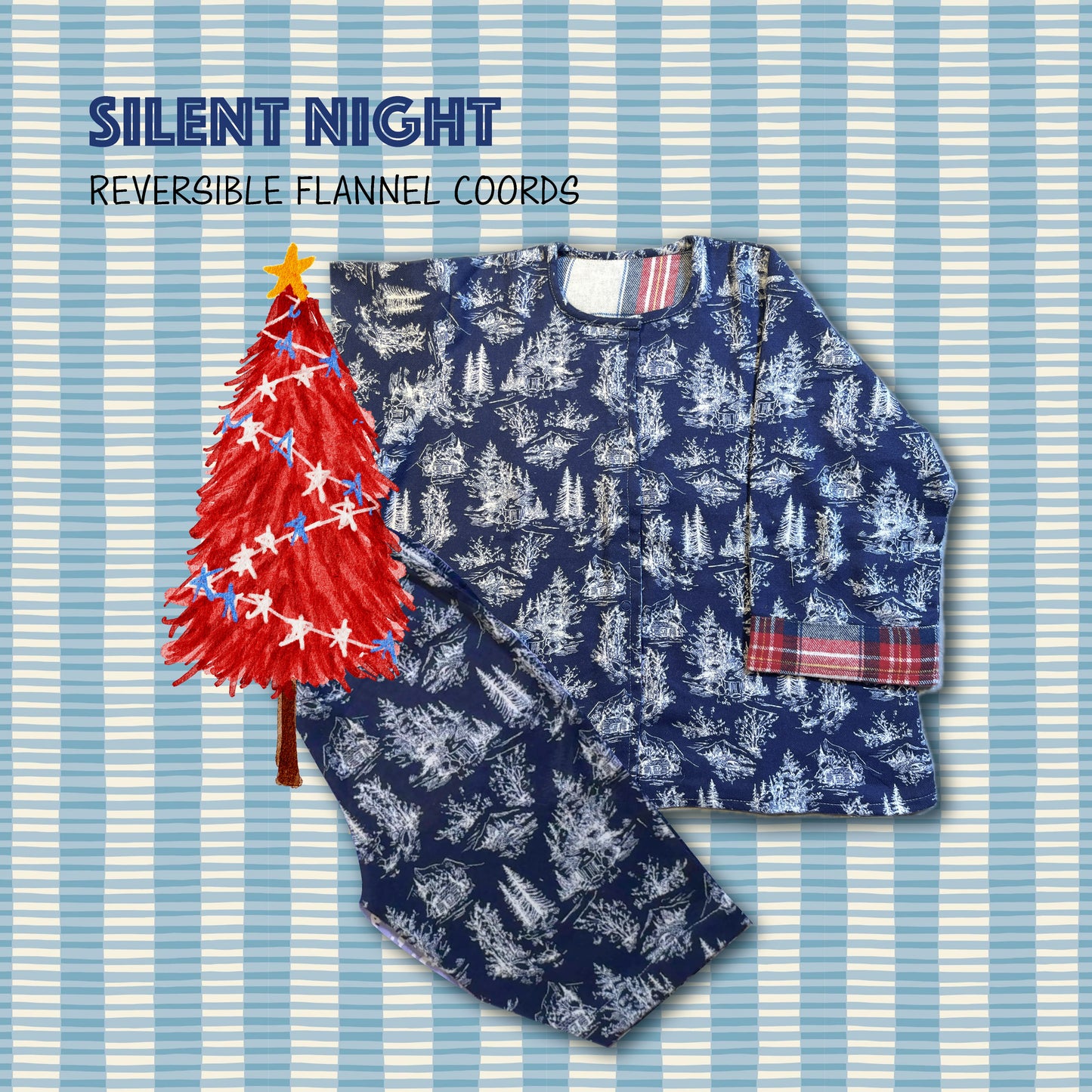 Silent Night Flannel Reversible Coords