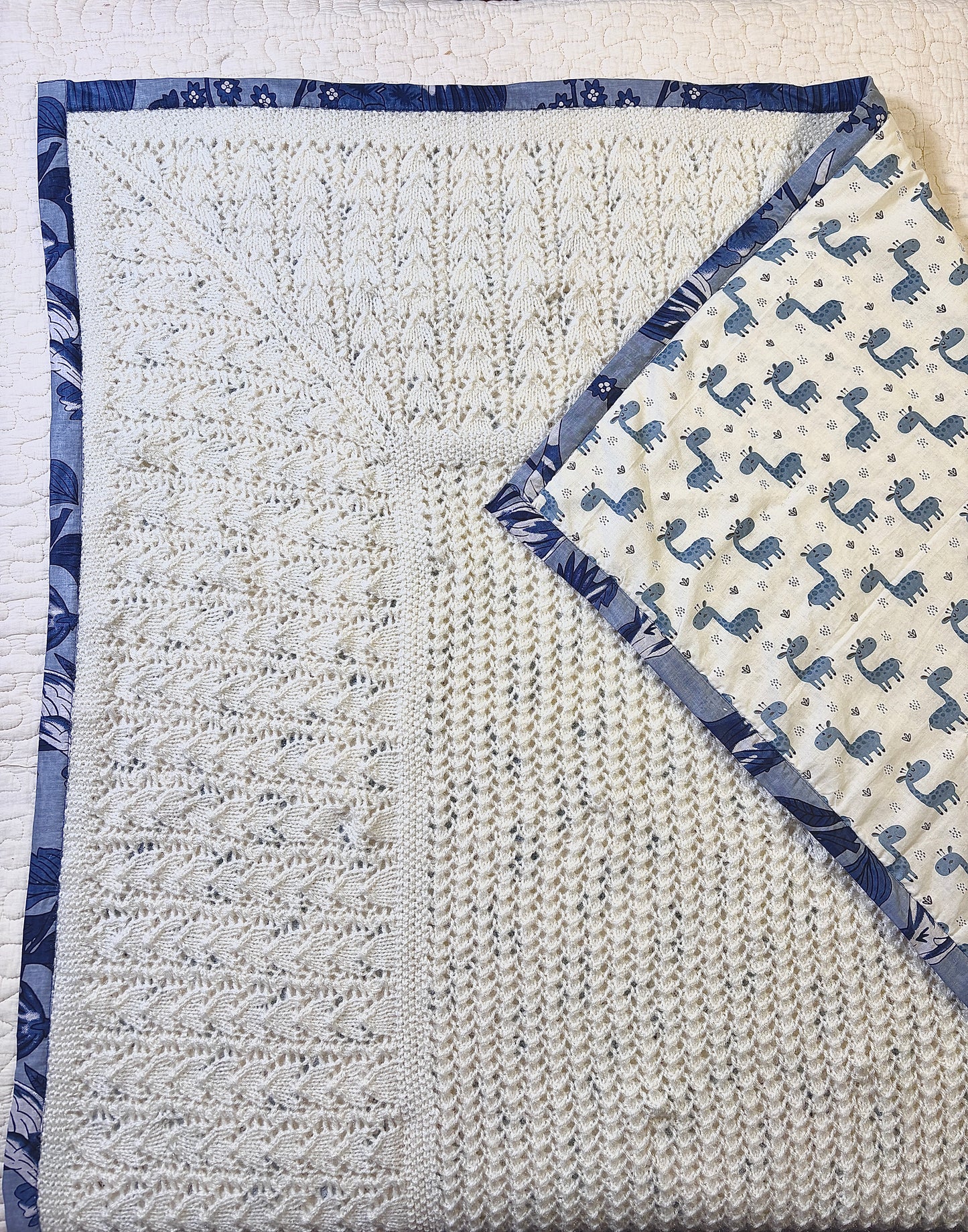 Giraffe Knitted Blanket