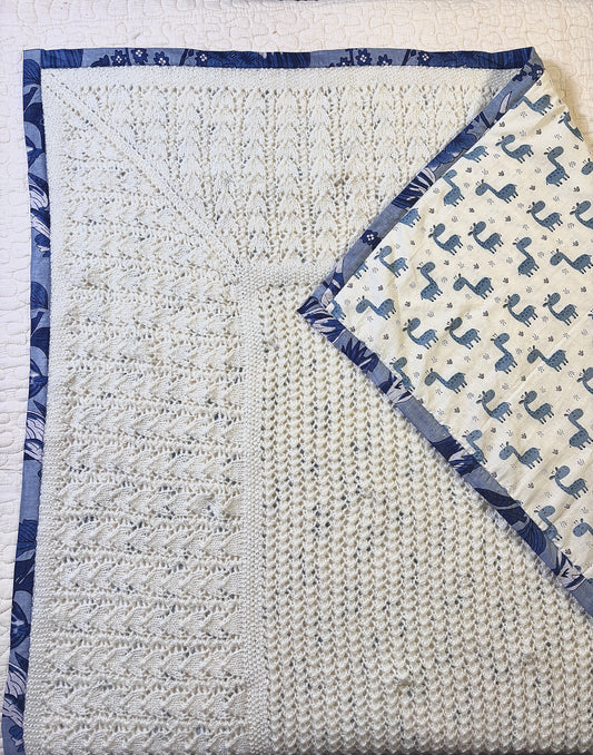Giraffe Knitted Blanket