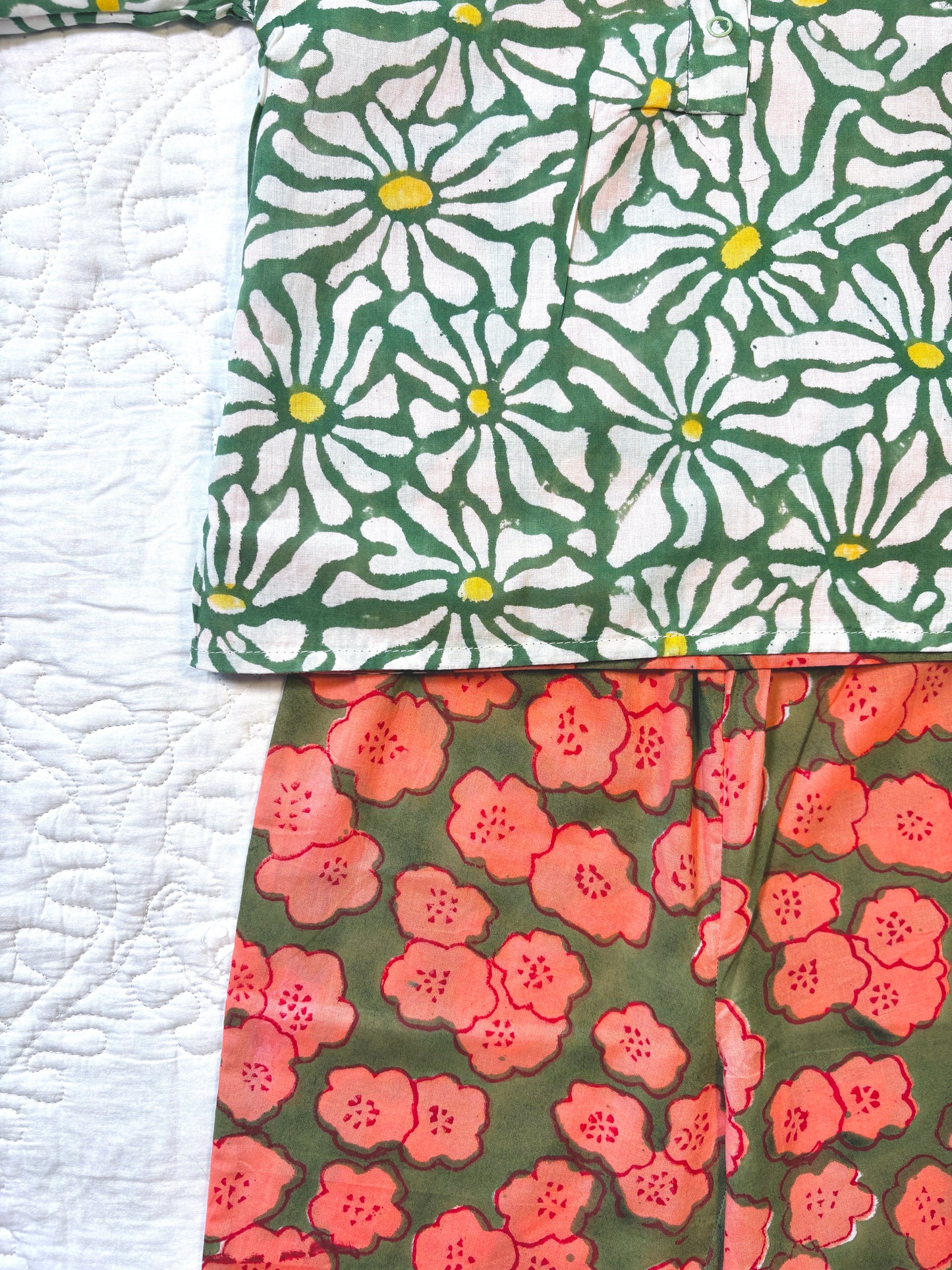 Orange Bloom Reversible Coords