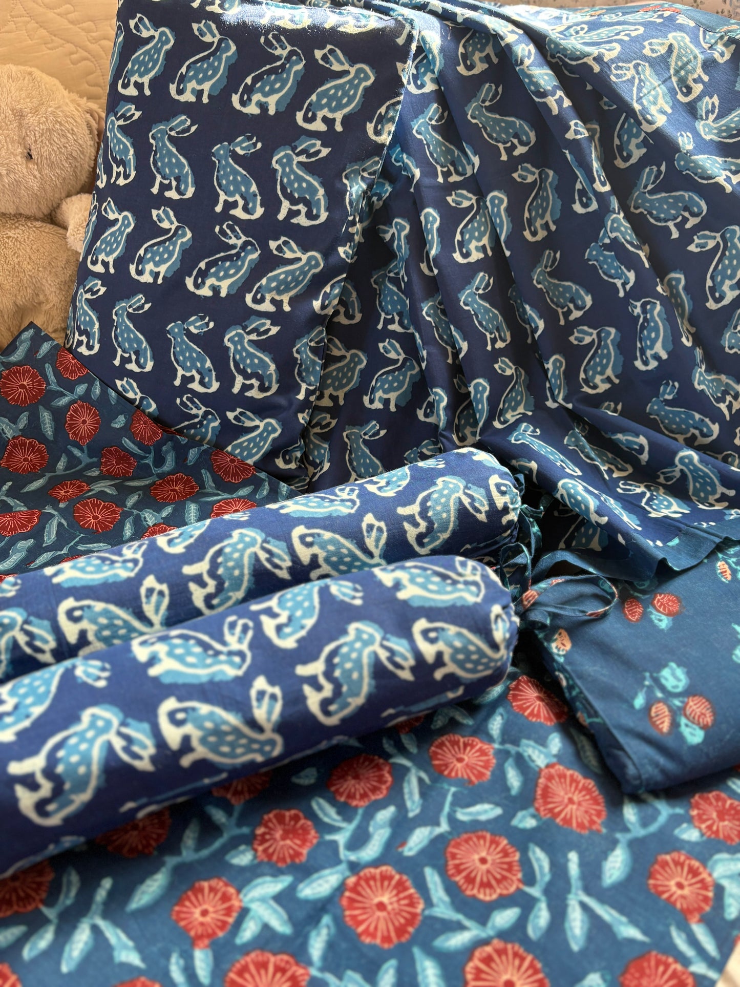 Blooming Bunnies Cot Bedding Set