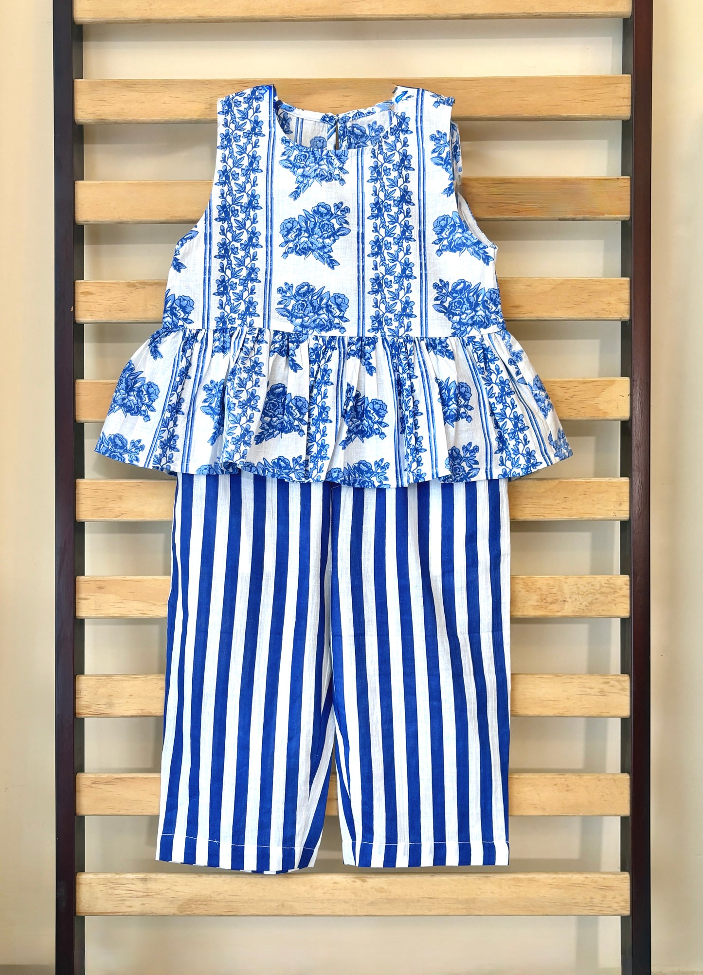 Blue China Peplum Set