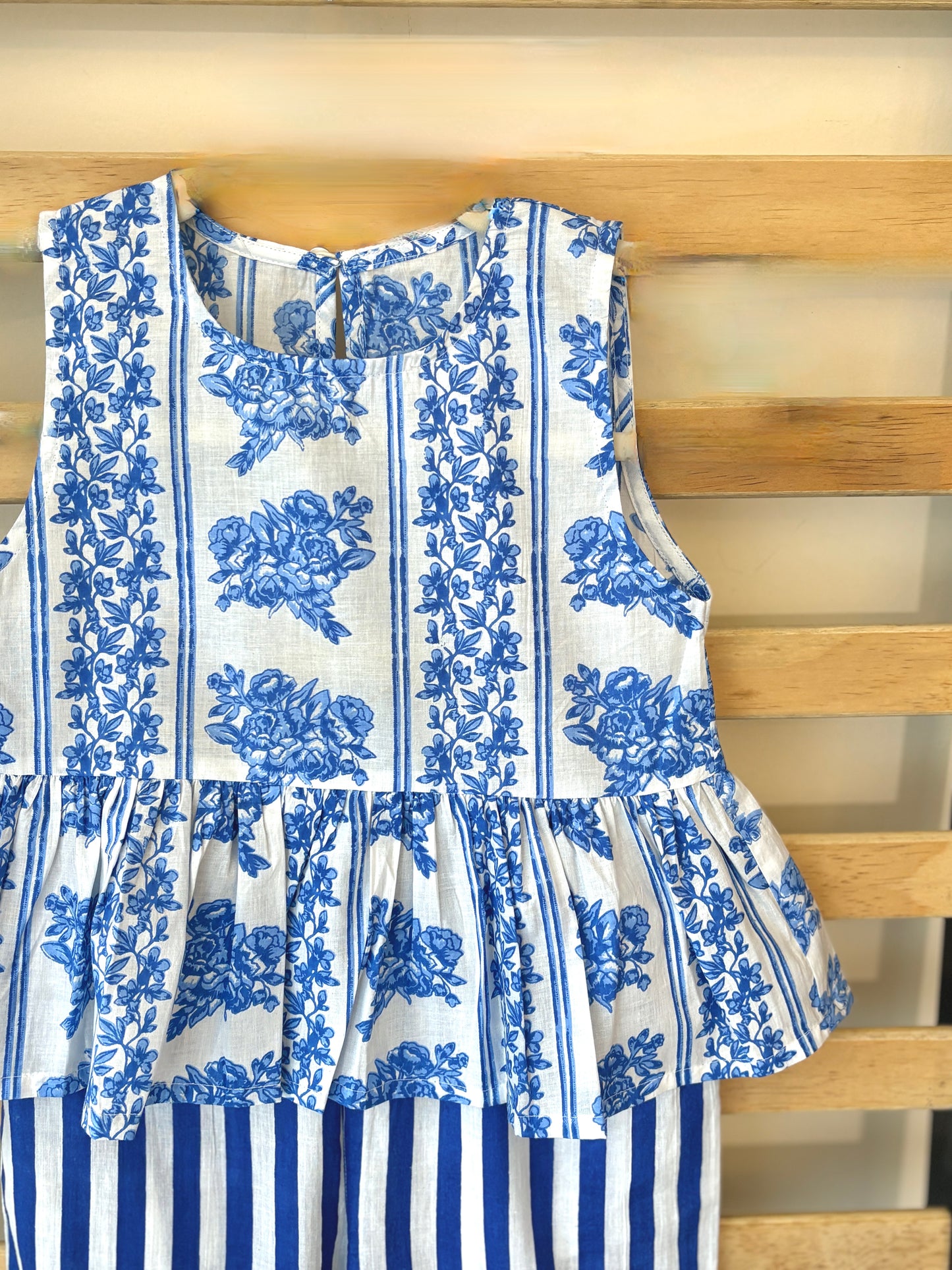 Blue China Peplum Set