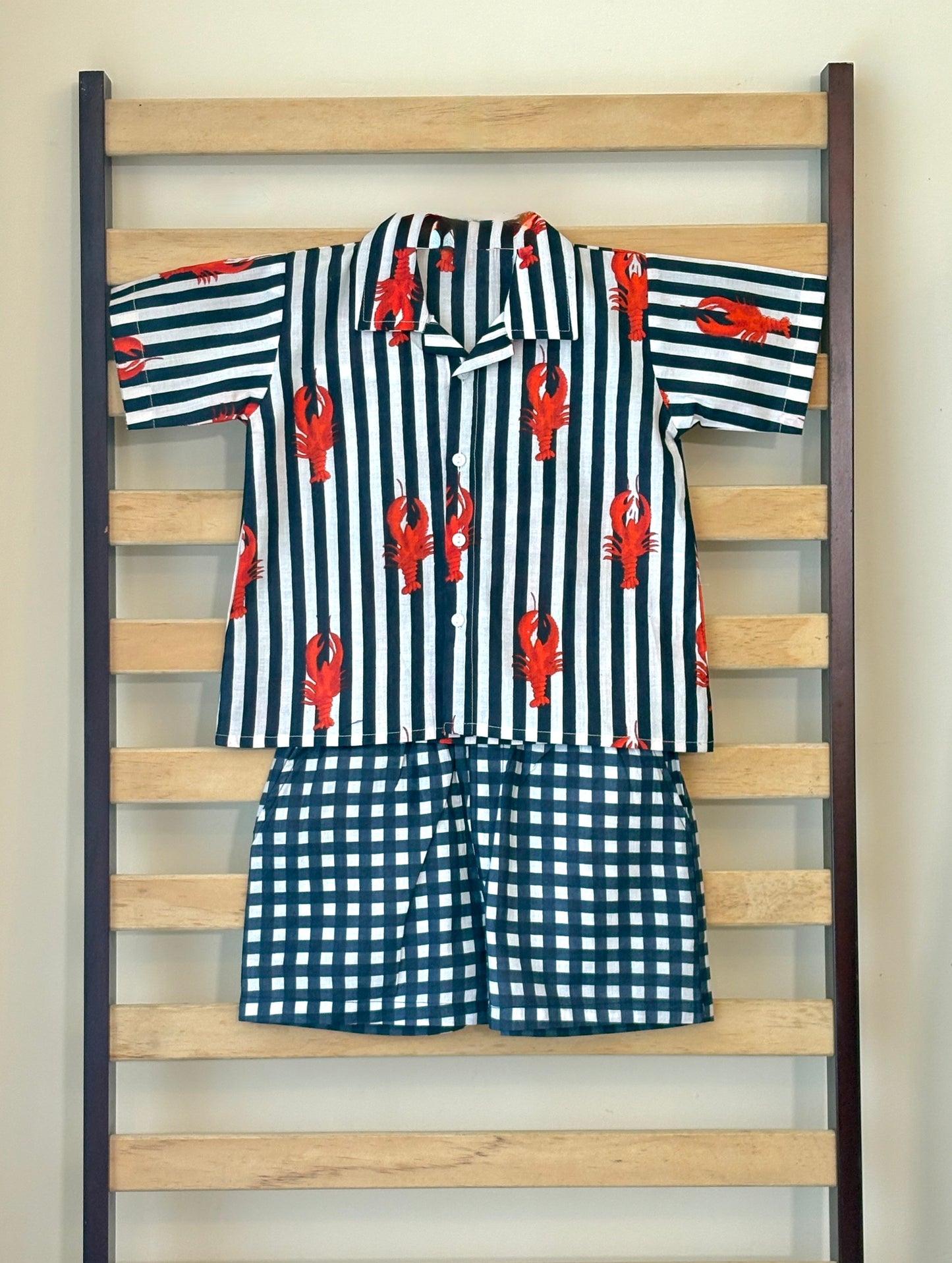 Lobster Beach Shorts Set