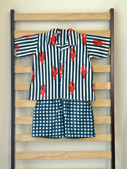 Lobster Beach Shorts Set