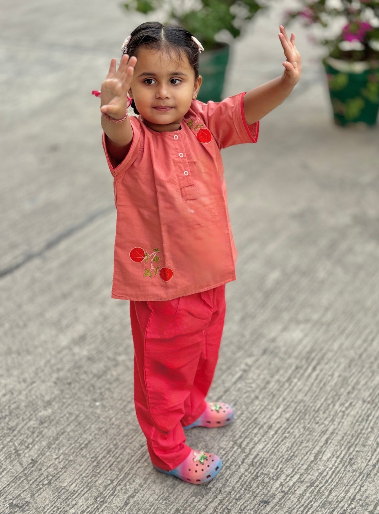 Tangerine Appliqué Summer Set