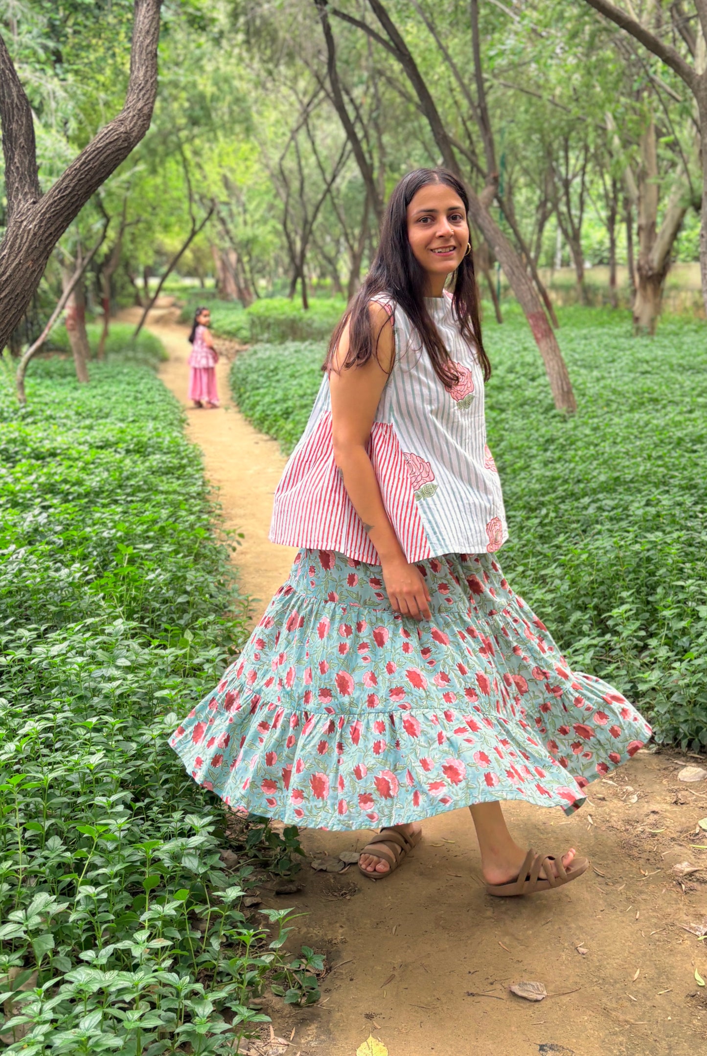 Ringa Roses Elasticated Skirt for Moms