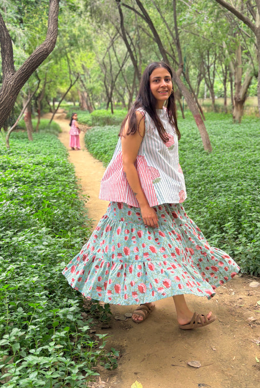Ringa Roses Elasticated Skirt for Moms
