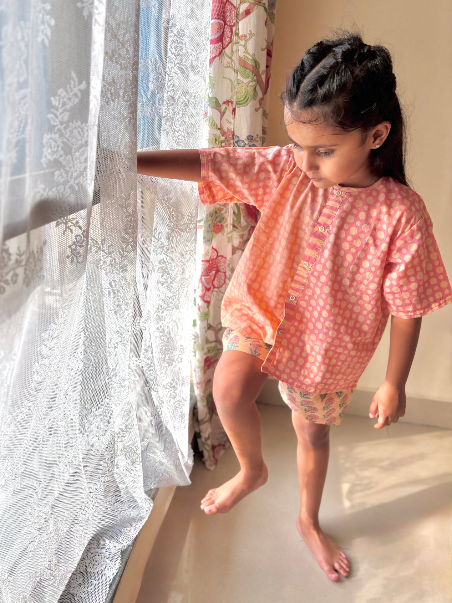 Peach Tree Shorts Set