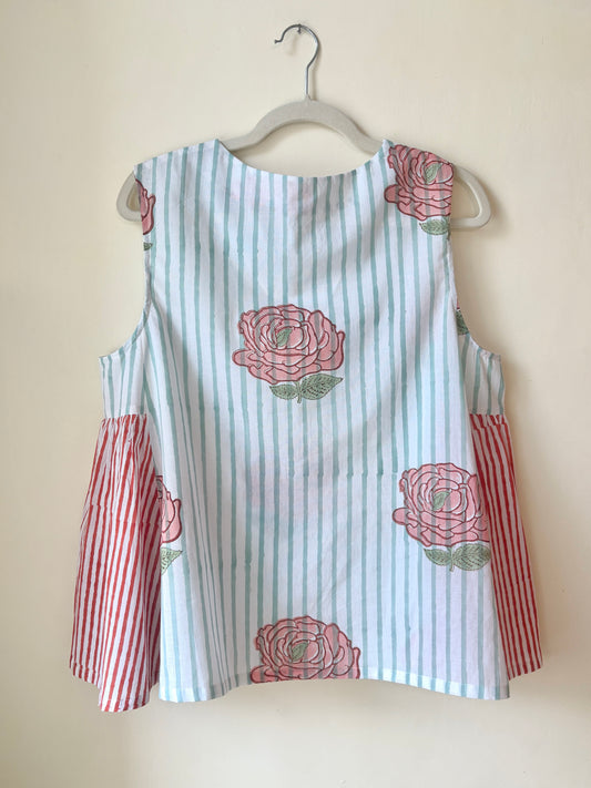 Ringa Roses Peplum Shirt for Moms