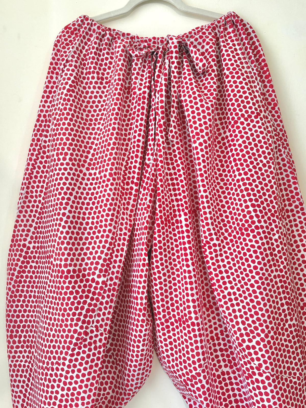 Polka Red Waterfall Pants for Moms