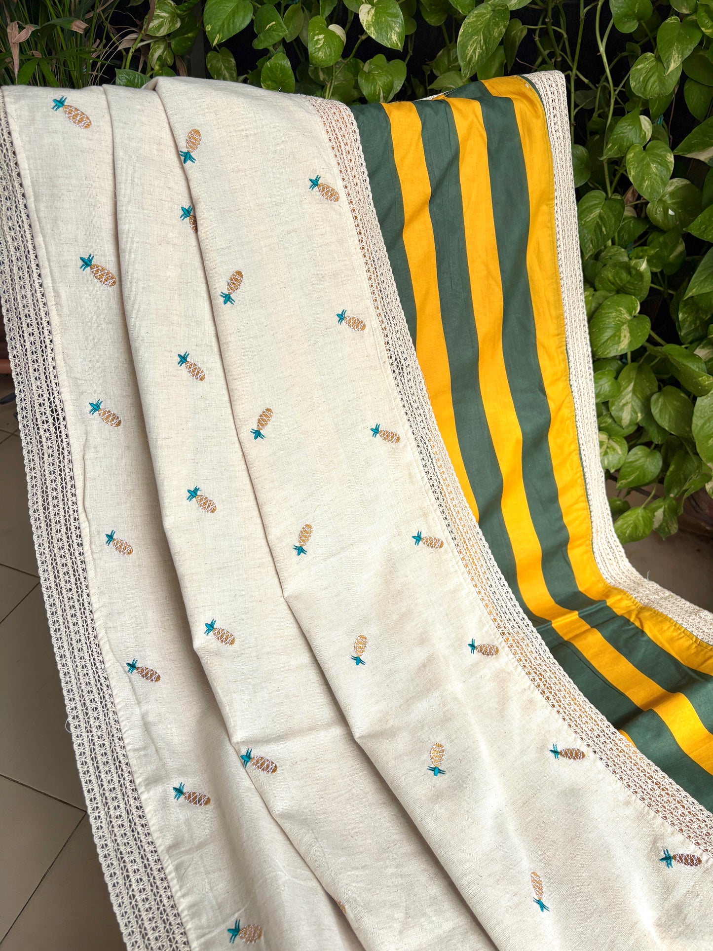 Pina Colada Embroidered Dohar