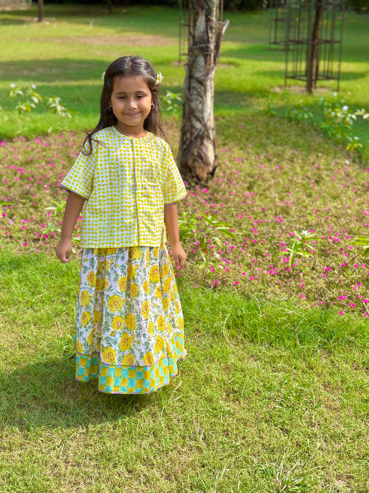 Lime Blossoms Lehenga Set