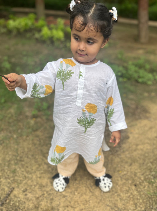 Marigold Kurta Pajama Set