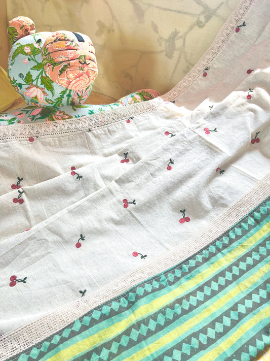 Cherry Tree Embroidered Dohar