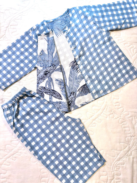 Gingham Blue Reversible Coords