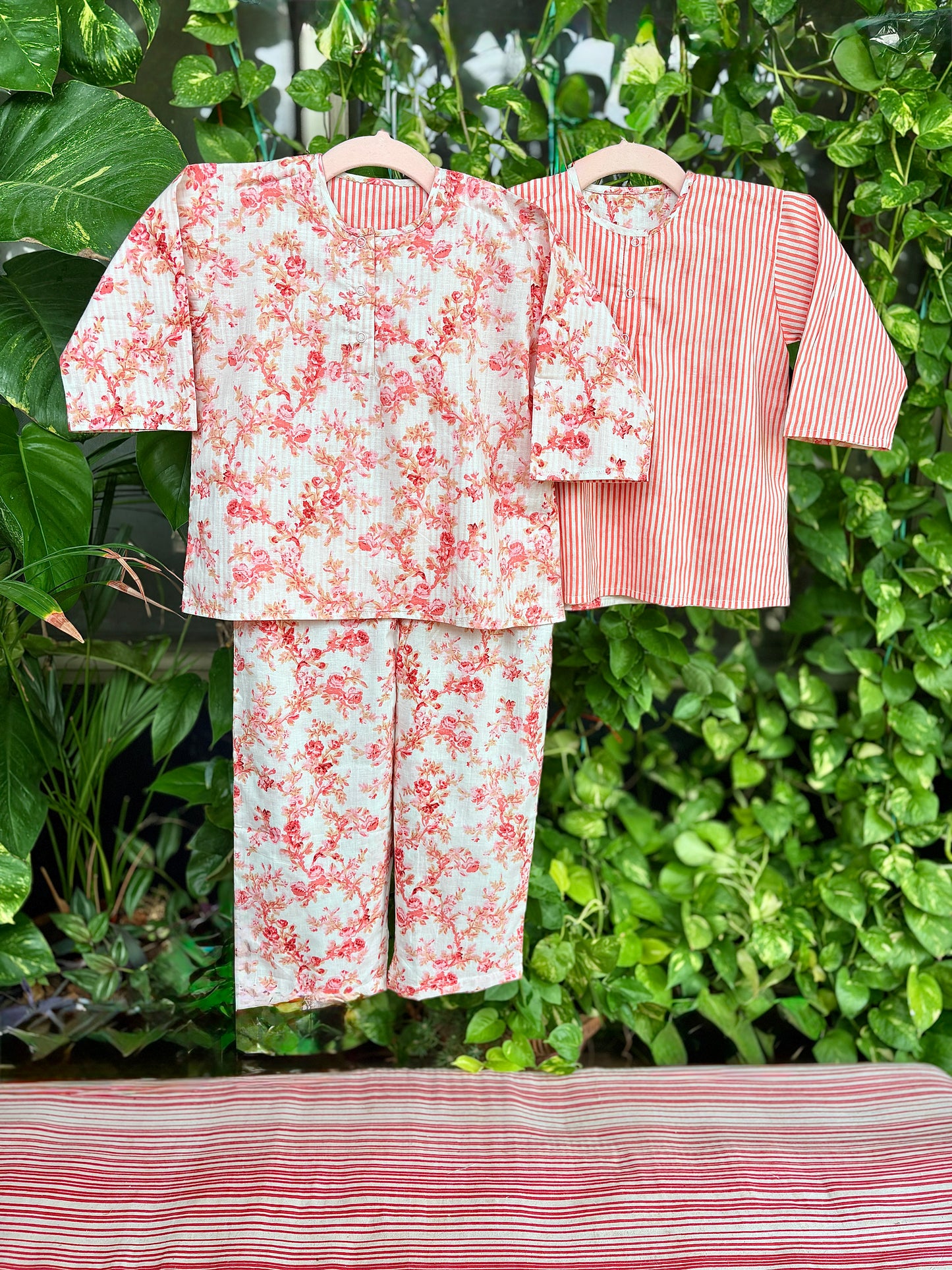Peach Blossoms Reversible Coords