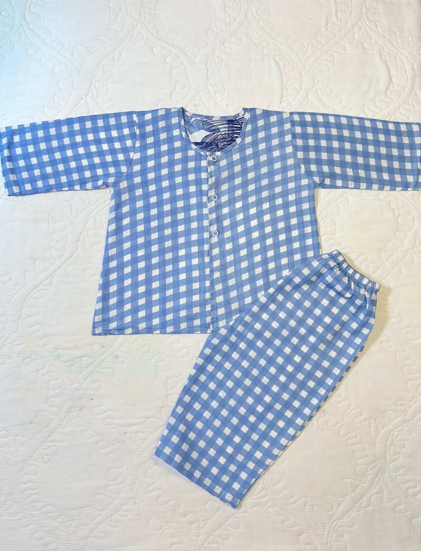 Gingham Blue Reversible Coords
