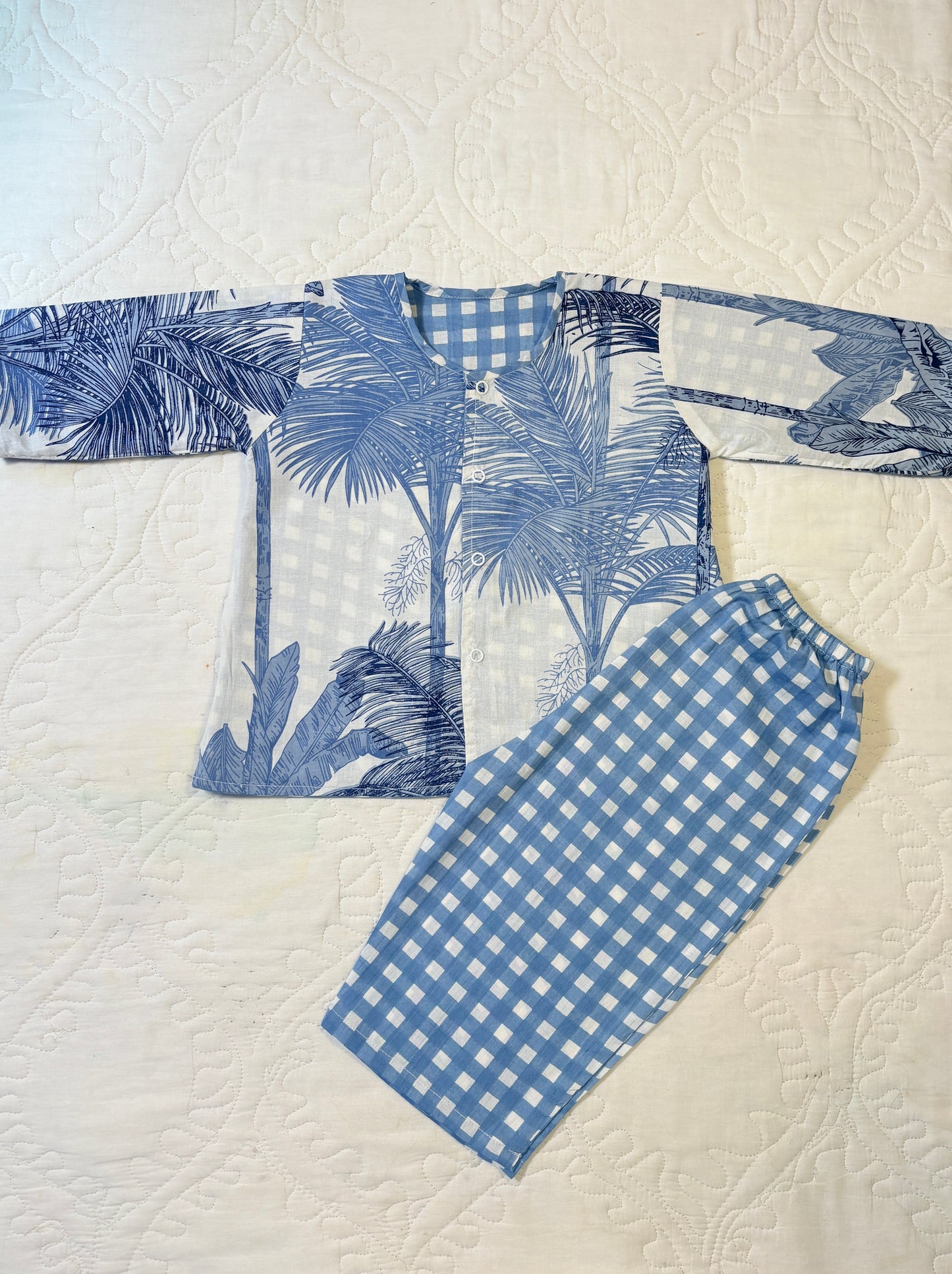 Gingham Blue Reversible Coords