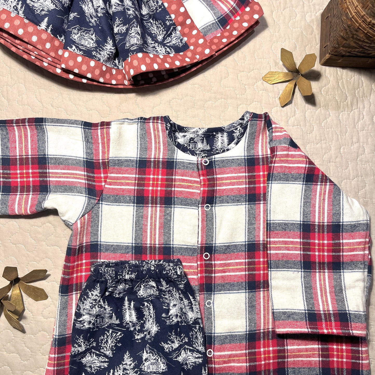 Silent Night Flannel Reversible Coords