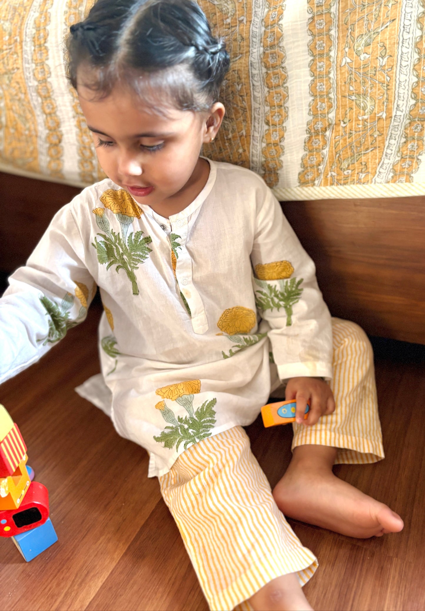 Marigold Kurta Pajama Set