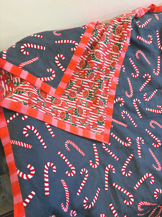 Candied Watermelon Full Size Flannel Blanket