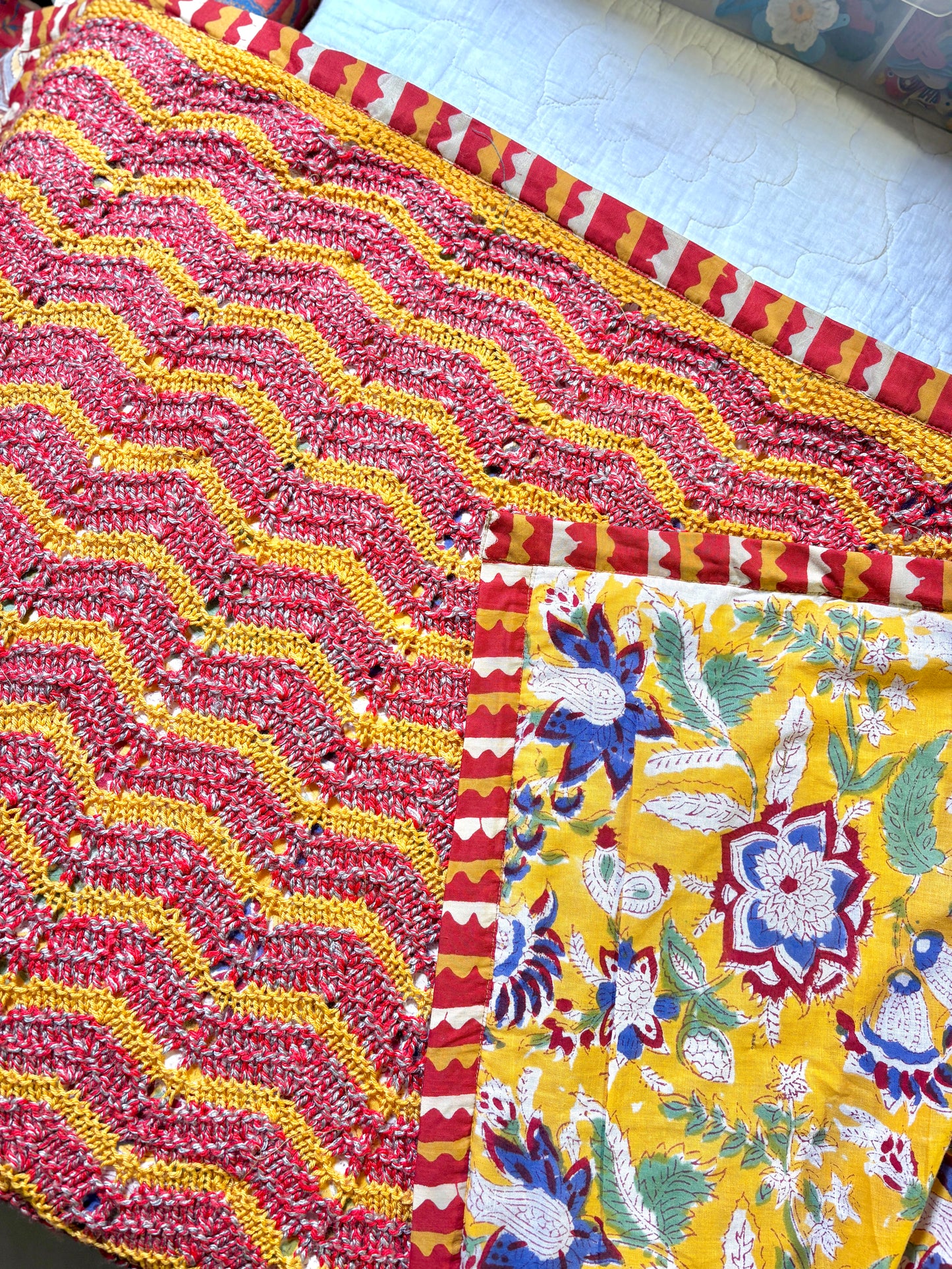 Sun Kissed Hills Knitted Blanket