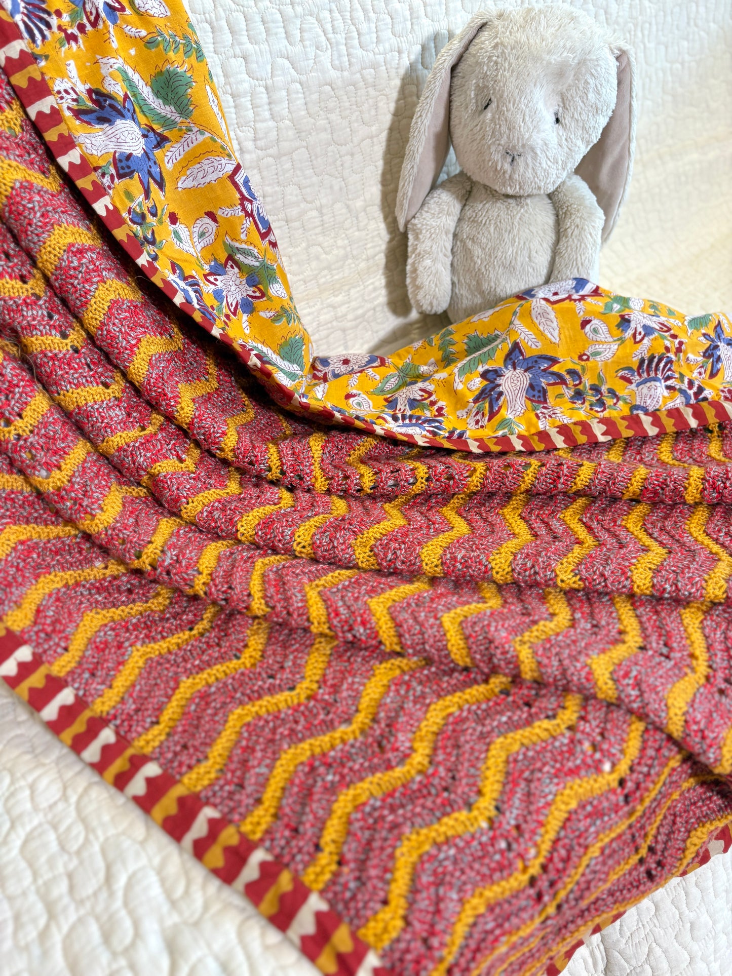 Sun Kissed Hills Knitted Blanket