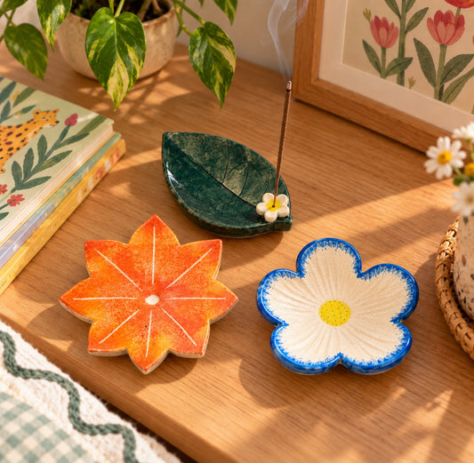 Set of 3 Tea Light and Agarbatti Stand